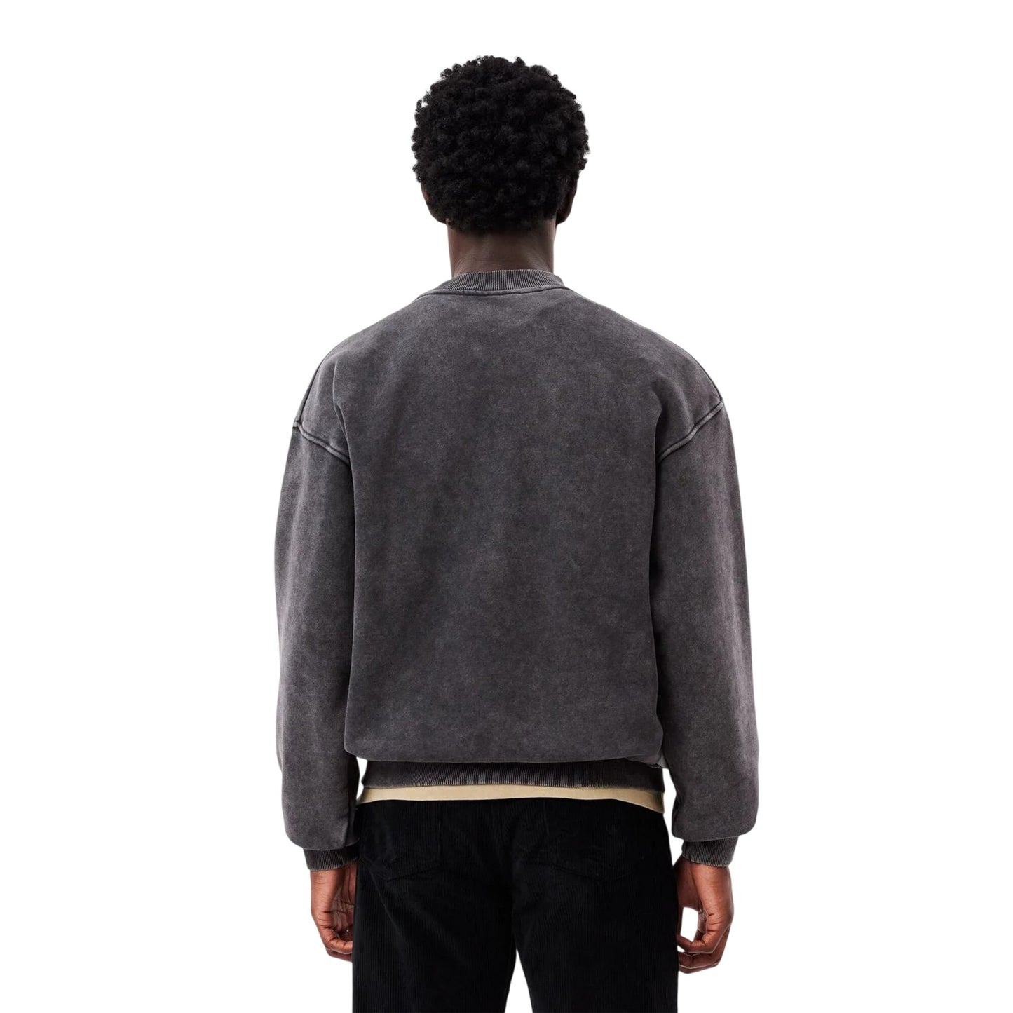 Black - Back - Lacoste Mens Embroidered Logo Sweatshirt