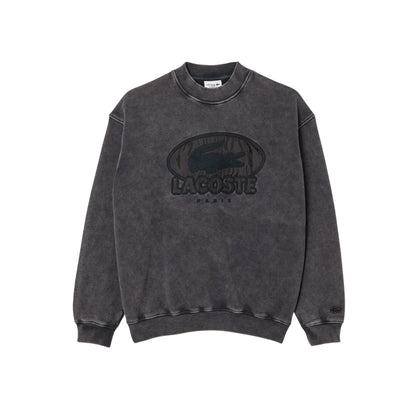 Black - Front - Lacoste Mens Embroidered Logo Sweatshirt
