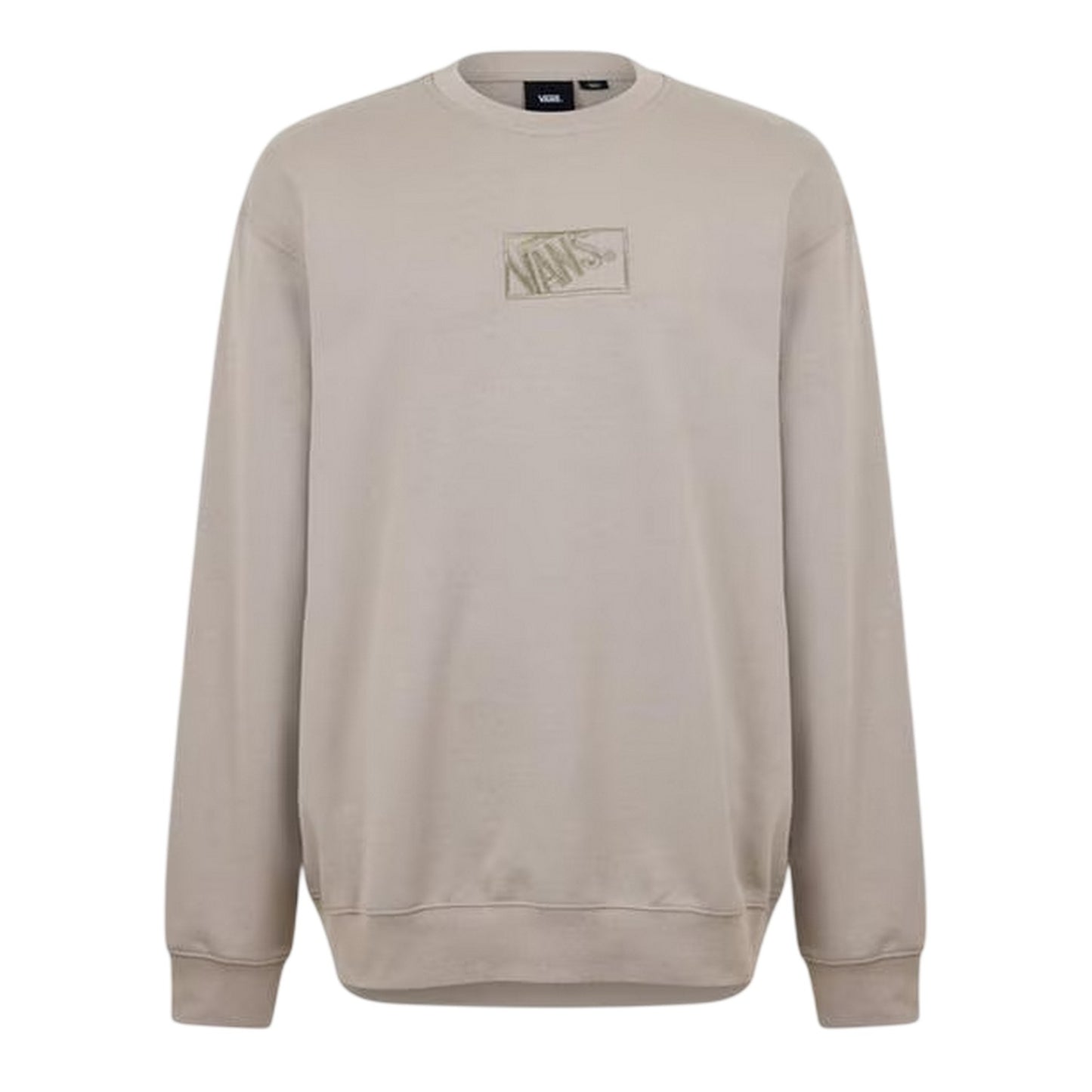 Mushroom - Front - Vans Mens Box Logo Regular Sweatshirt