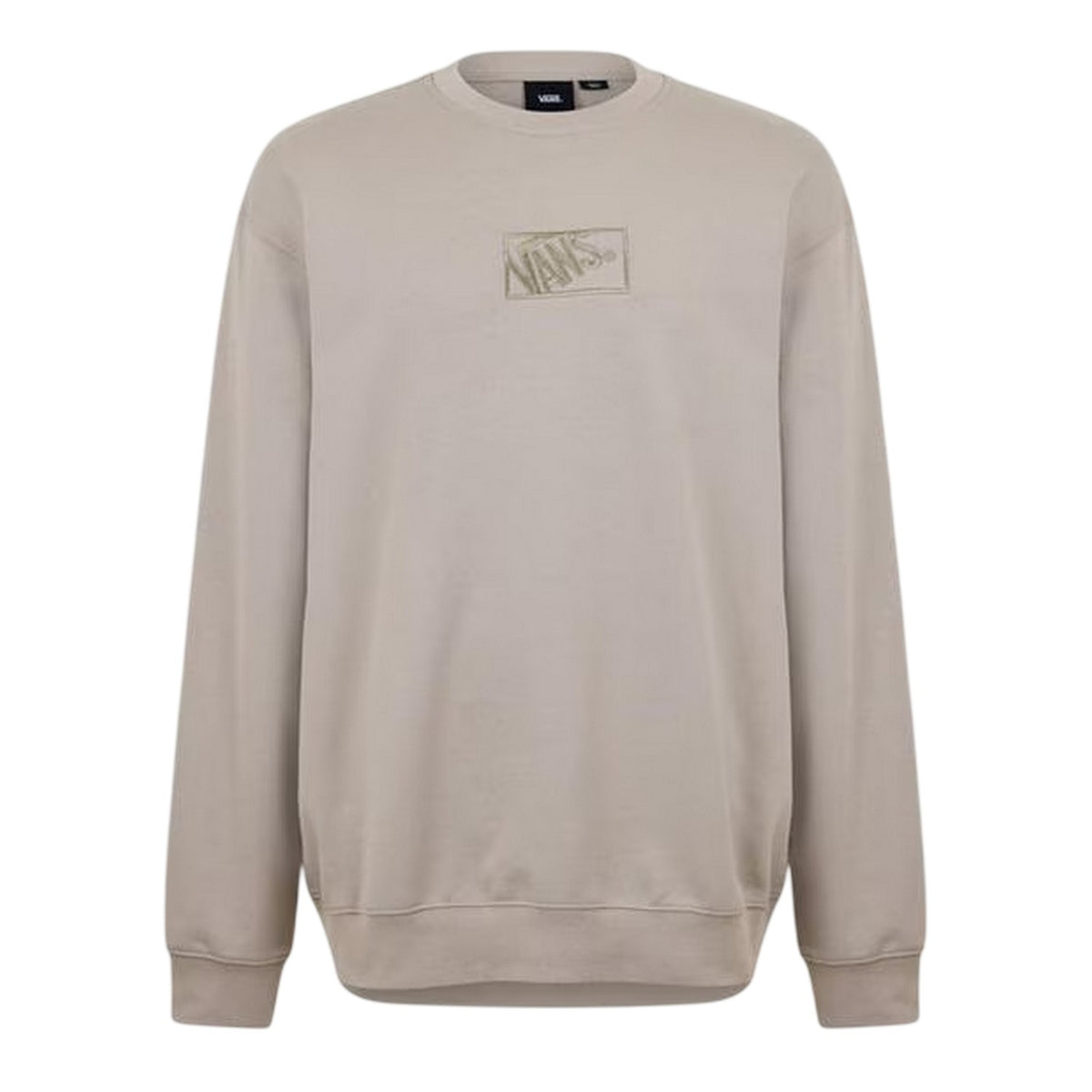 Mushroom - Front - Vans Mens Box Logo Regular Sweatshirt