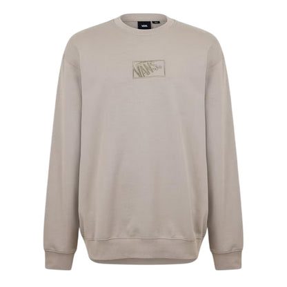 Mushroom - Front - Vans Mens Box Logo Regular Sweatshirt