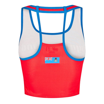 Red - Back - Puma Womens-Ladies Cayman Islands Strappy Fitted Crop Top