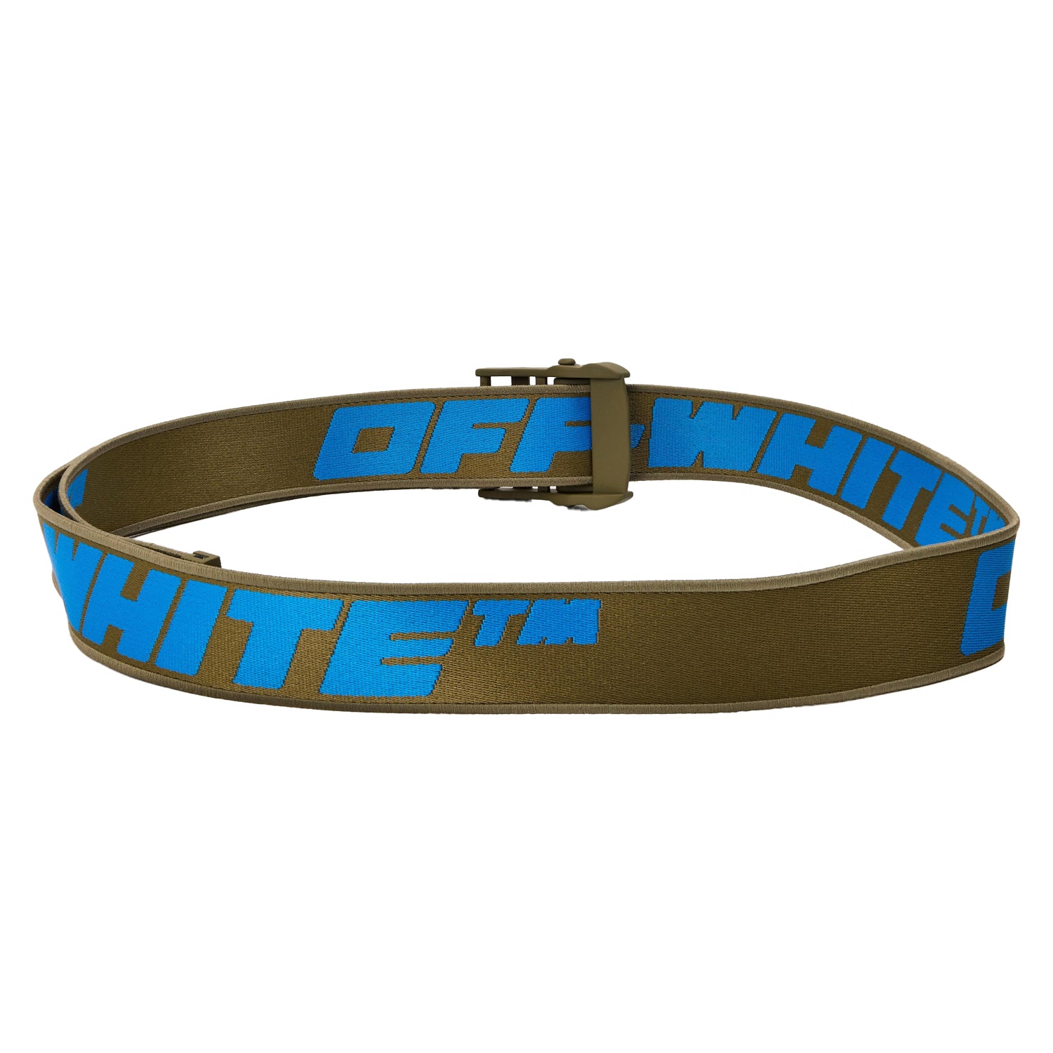 Green-Navy Ombre - Back - Off White Industrial Logo Belt