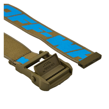 Green-Navy Ombre - Side - Off White Industrial Logo Belt
