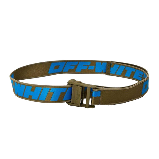 Green-Navy Ombre - Front - Off White Industrial Logo Belt