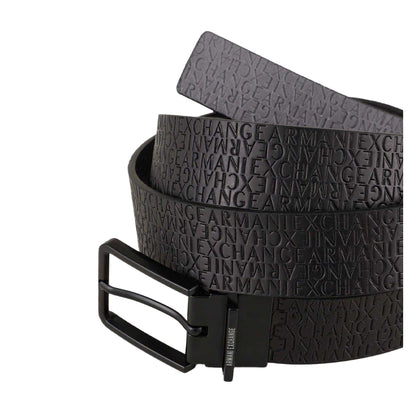 Black - Lifestyle - Armani Exchange Mens Reversible Casual Belt