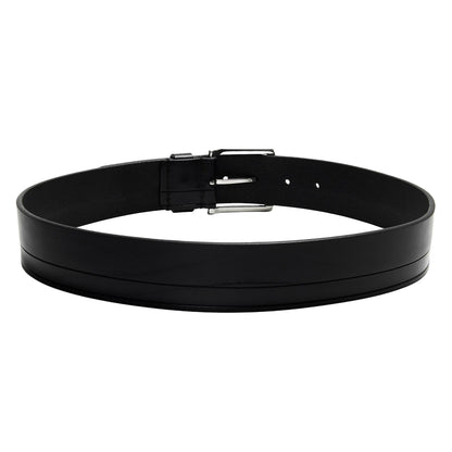 Black - Back - Boss Mens Reversible Leather Belt