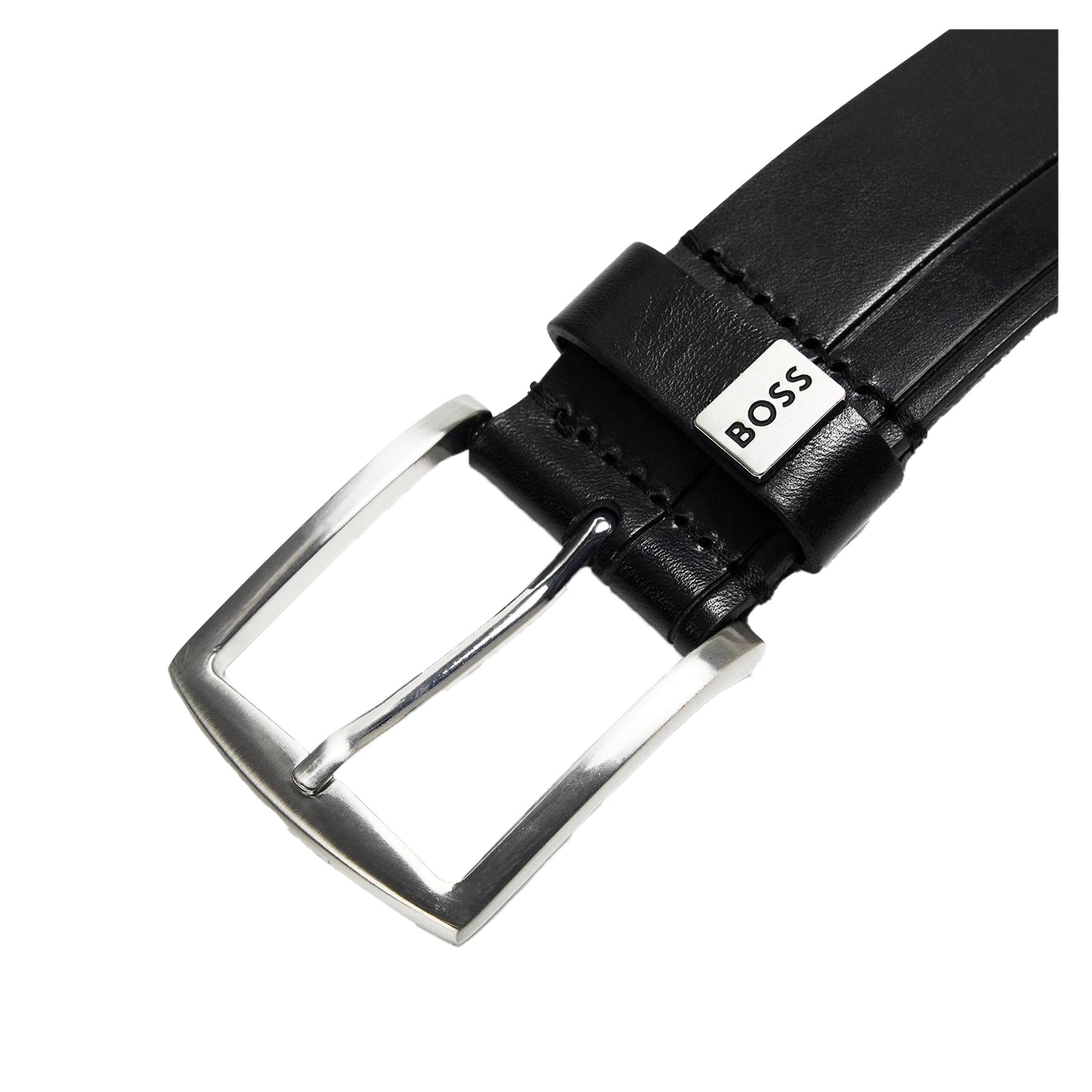 Black - Side - Boss Mens Reversible Leather Belt