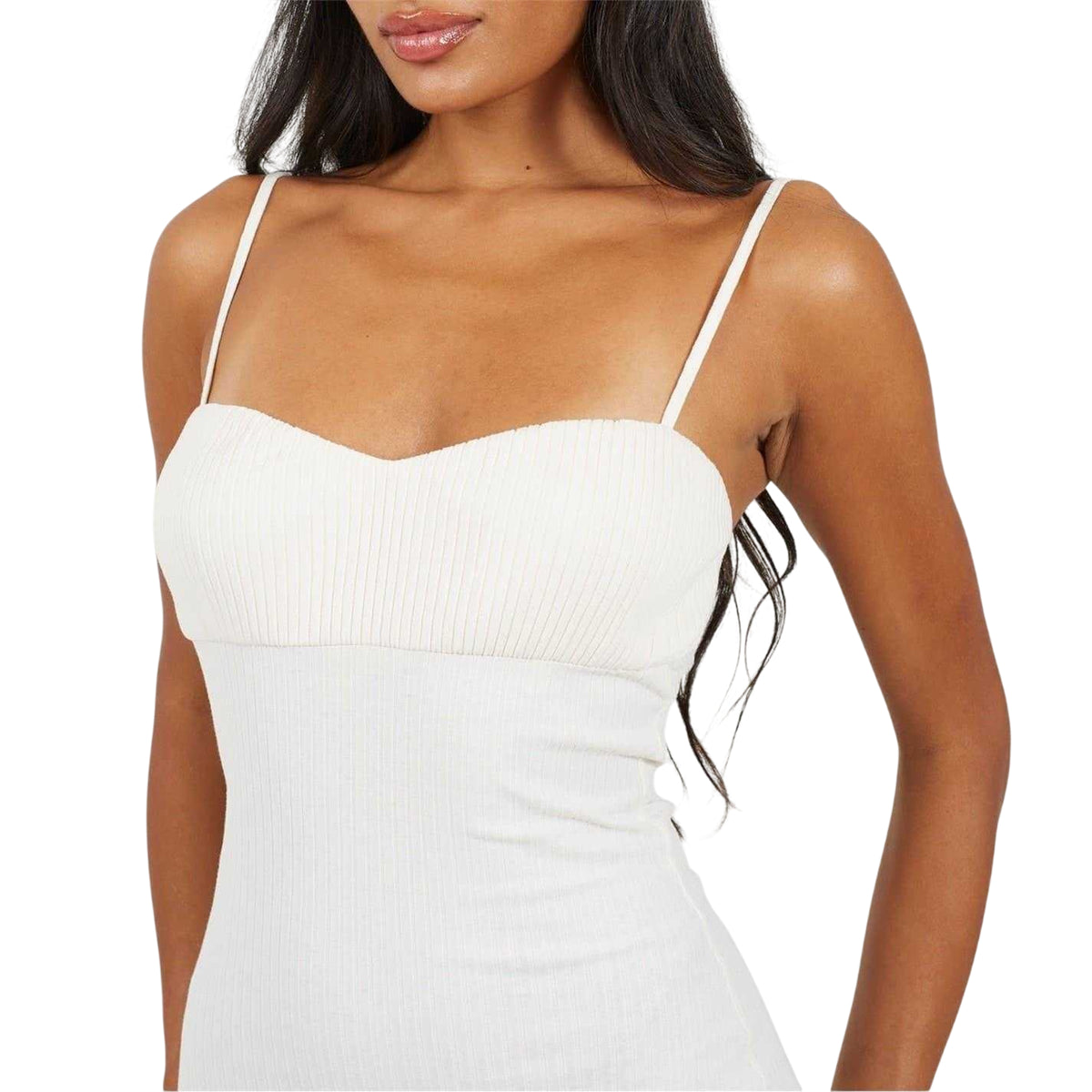Cream - Side - Brave Soul Womens-Ladies Sweetheart Sleeveless Mini Dress