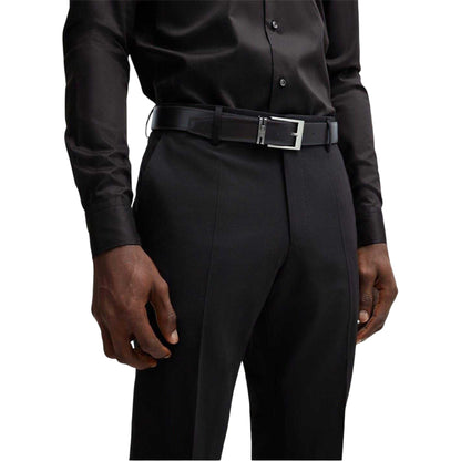 Black - Back - Boss Mens Galliz Leather Belt