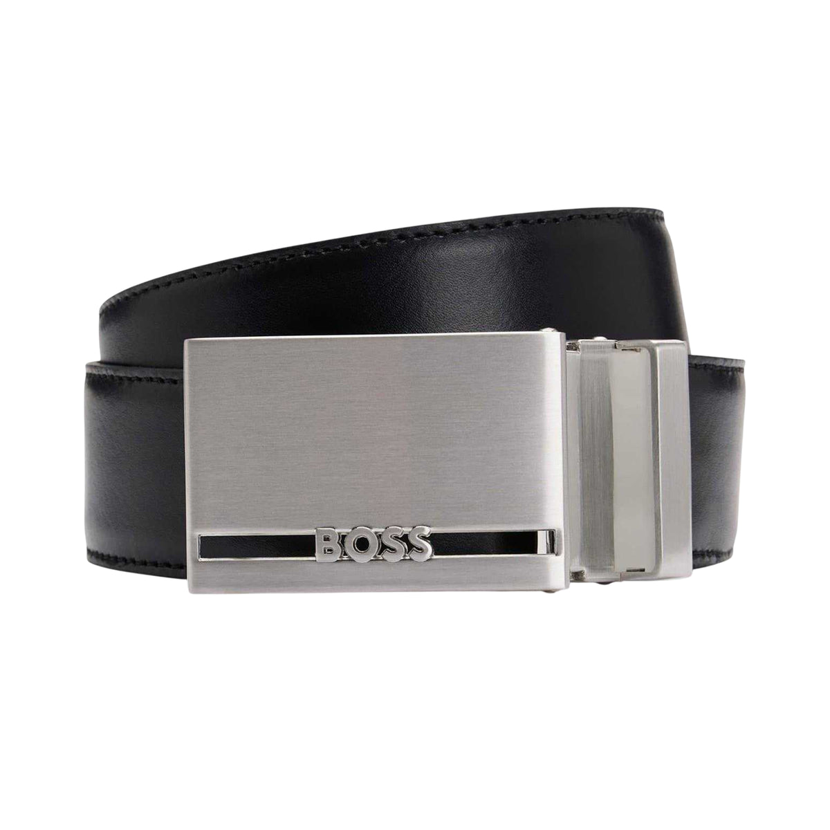Black - Front - Boss Mens Galliz Leather Belt