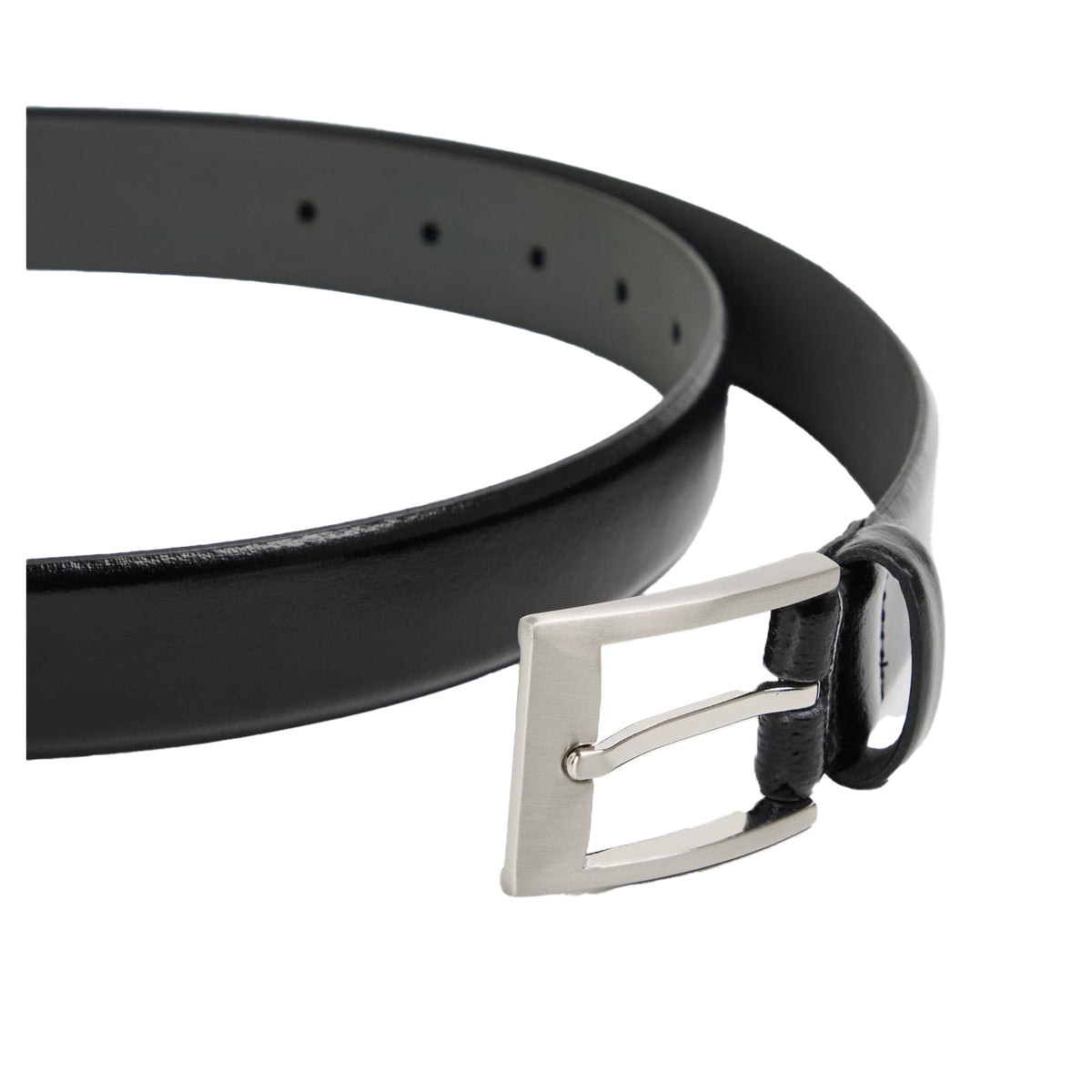 Black - Side - Boss Mens Cowhide Leather Dress Belt