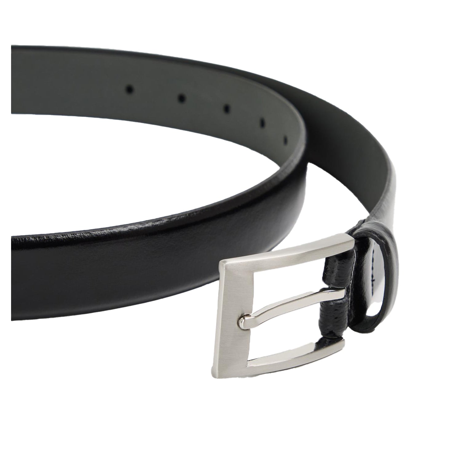 Black - Back - Hugo Boss Mens Leather Dress Belt