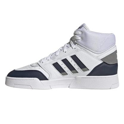 White - Lifestyle - Adidas Unisex Adult Drop Step Leather Mid Cut Trainers