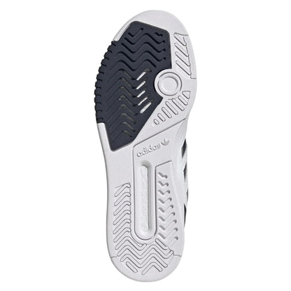 White - Close up - Adidas Unisex Adult Drop Step Leather Mid Cut Trainers