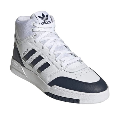 White - Front - Adidas Unisex Adult Drop Step Leather Mid Cut Trainers