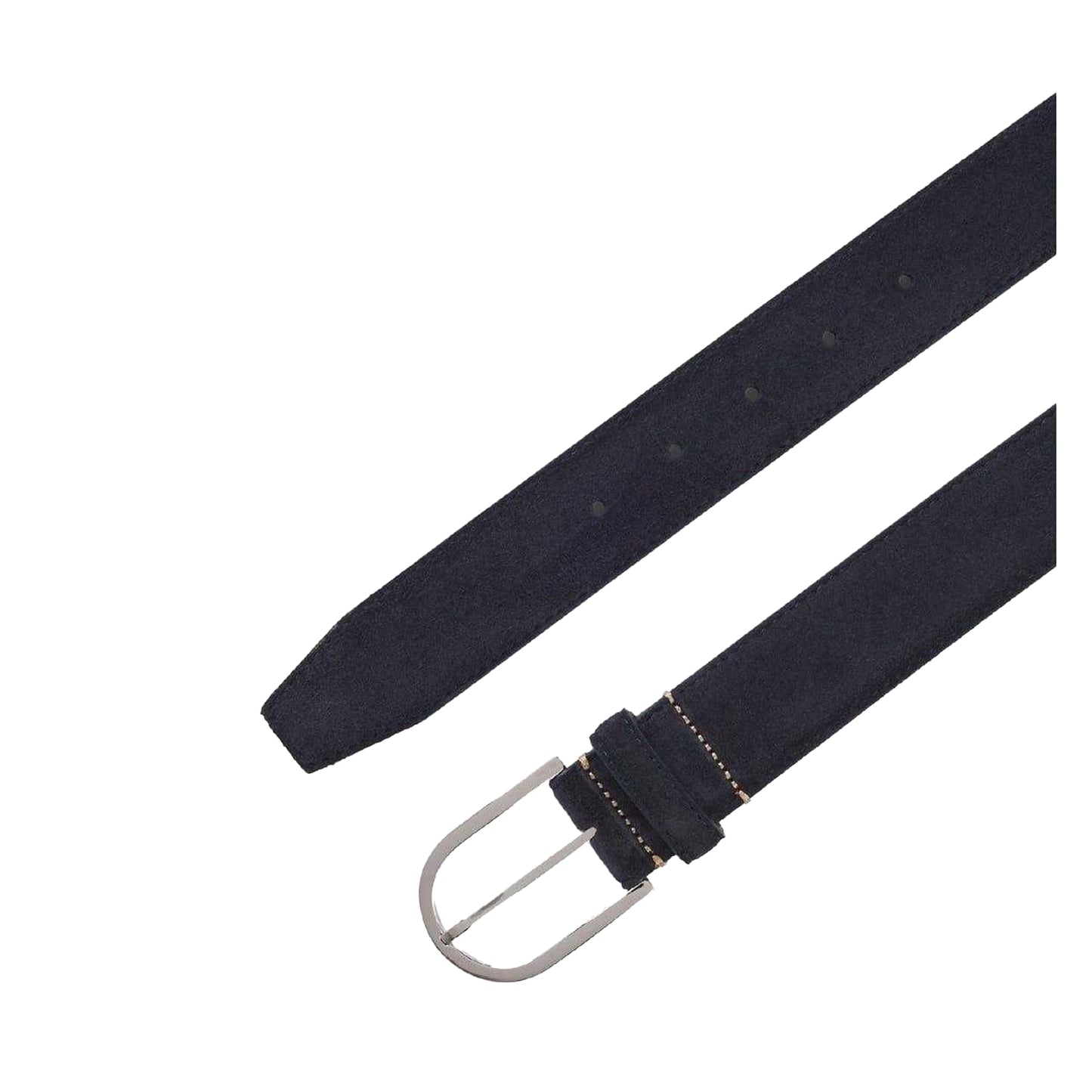 Blue - Side - Boss Unisex Adult Plain Cowhide Leather Casual Belt