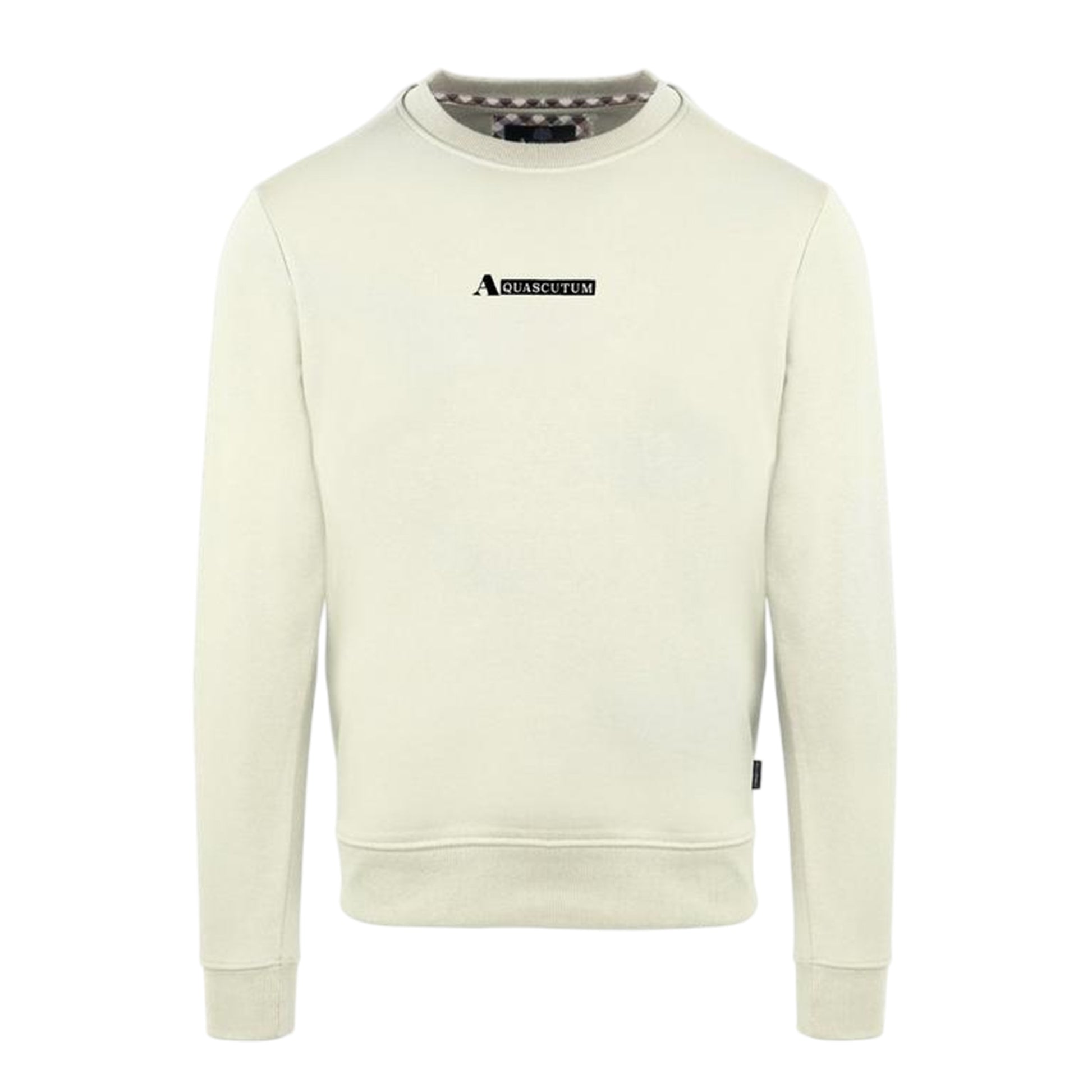 Butter - Front - Aquascutum Mens Cotton Blend Ribbed Collar Regular Sweatshirt