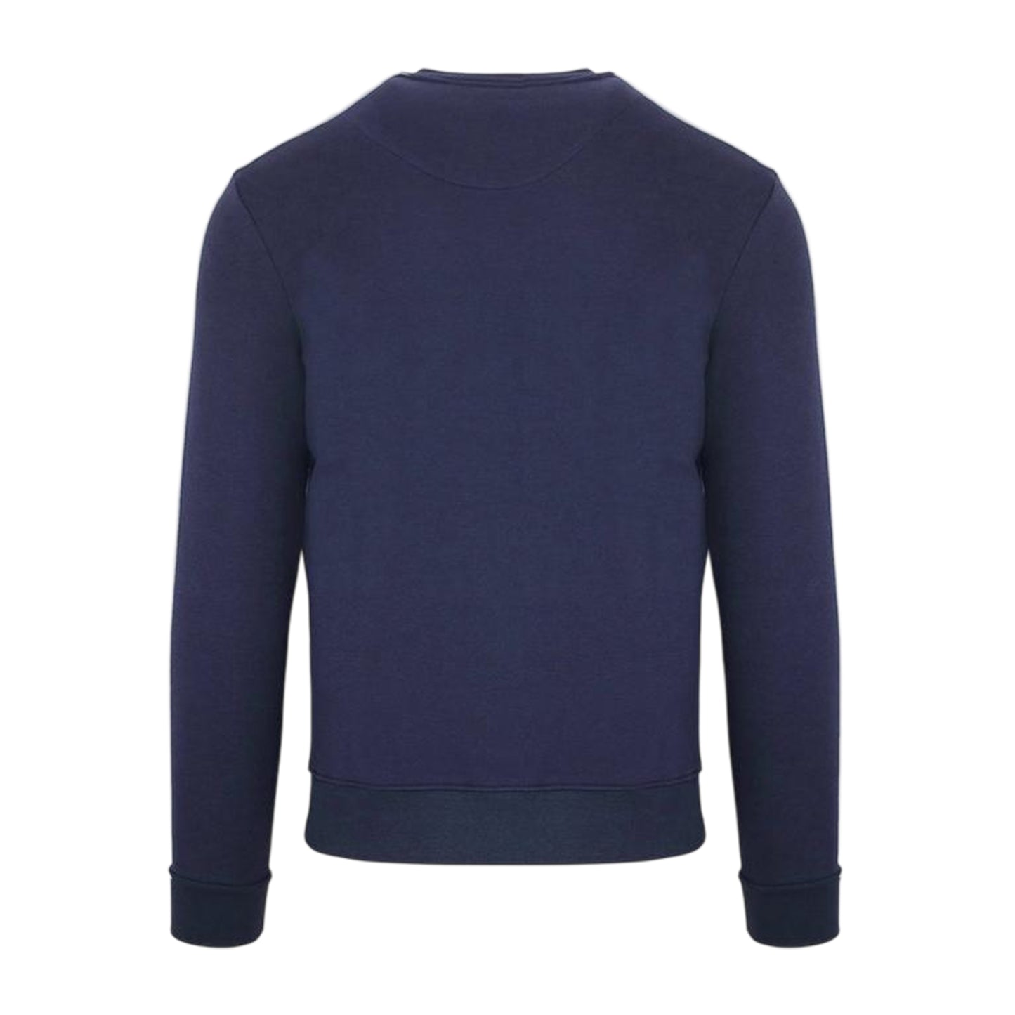 Navy - Back - Aquascutum Mens Cotton Blend Ribbed Collar Regular Sweatshirt