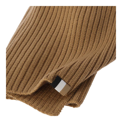 Medium Beige - Back - Boss Unisex Adult Lyarana Ribbed Scarf