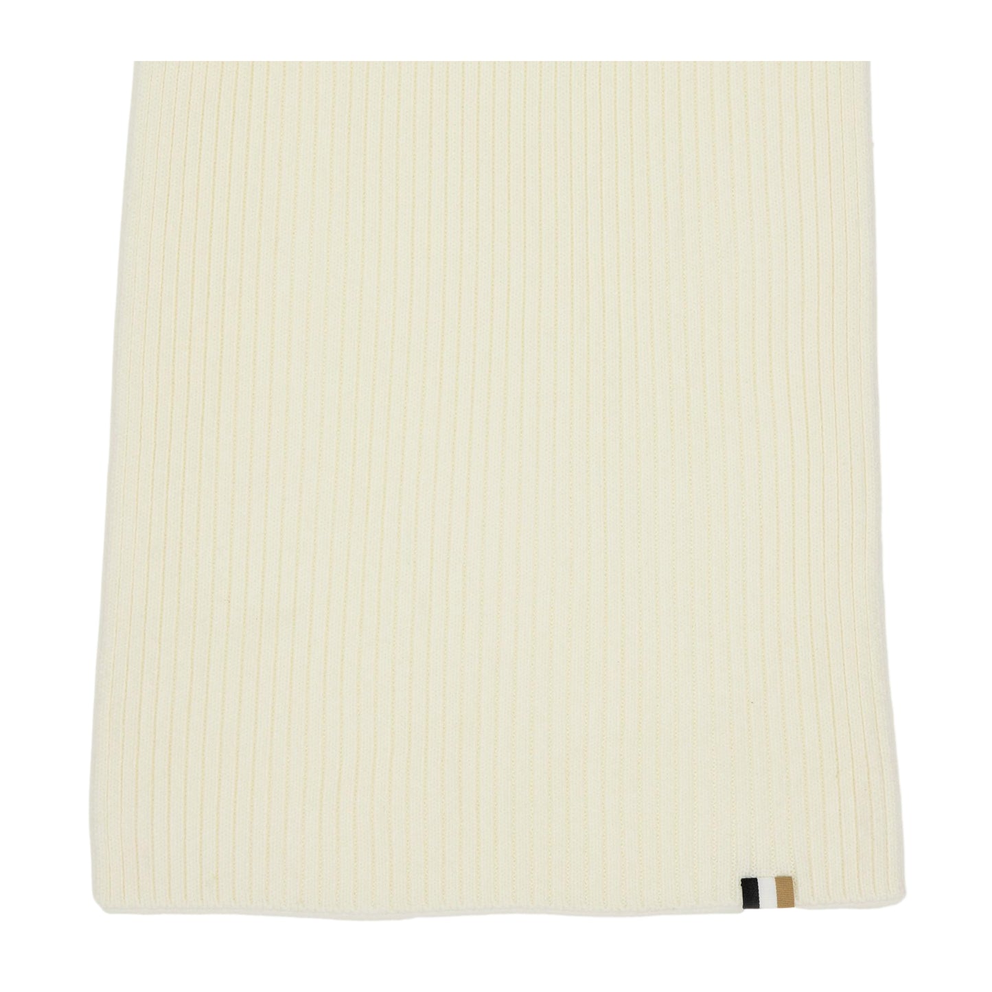 White - Back - Boss Unisex Adult Lyarana Ribbed Scarf