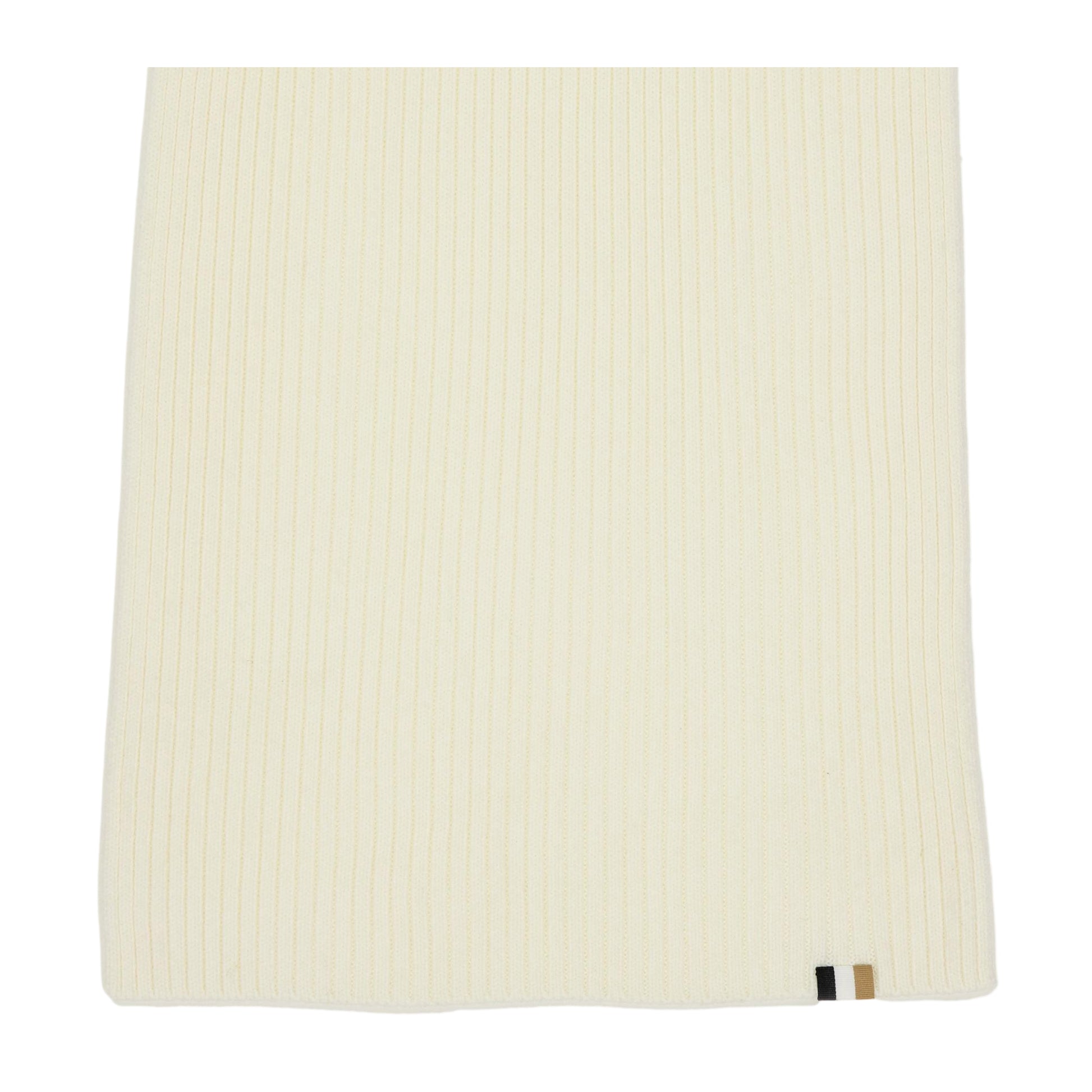 White - Back - Boss Unisex Adult Lyarana Ribbed Scarf