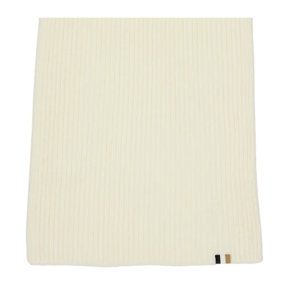 White - Back - Boss Unisex Adult Lyarana Ribbed Scarf