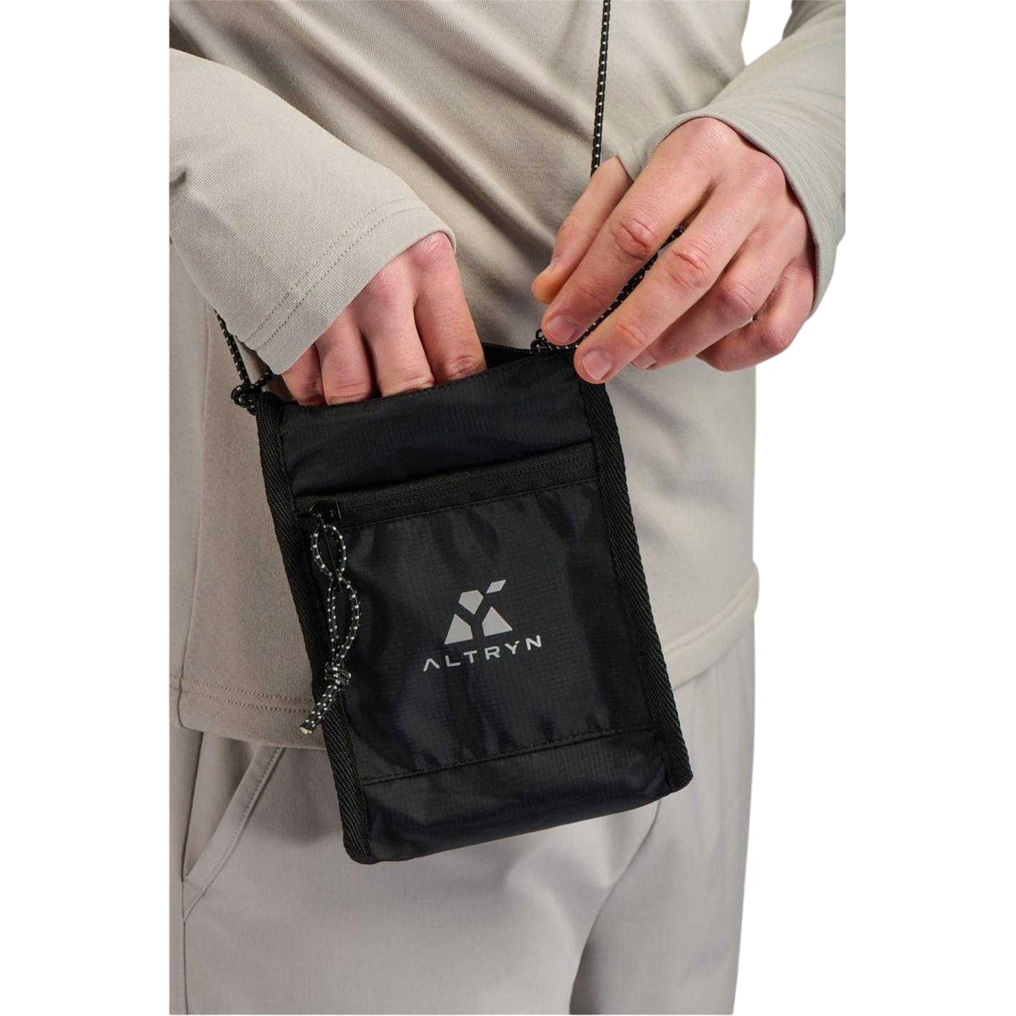 Black - Back - ALTRYN Nylon Crossbody Bag