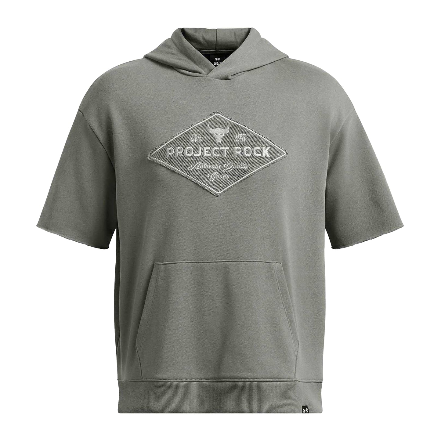 Green - Front - Under Armour Mens Project Rock Graphic Print Relaxed Fit Drawstring Hoodie