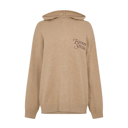 Camel - Front - 4th & Reckless Womens-Ladies Jackson Oversized Hoodie