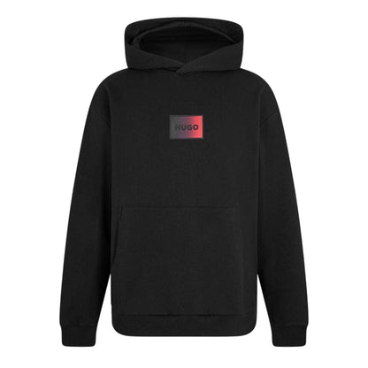 Black - Front - Hugo Mens Danohood Drop Sleeve Hoodie