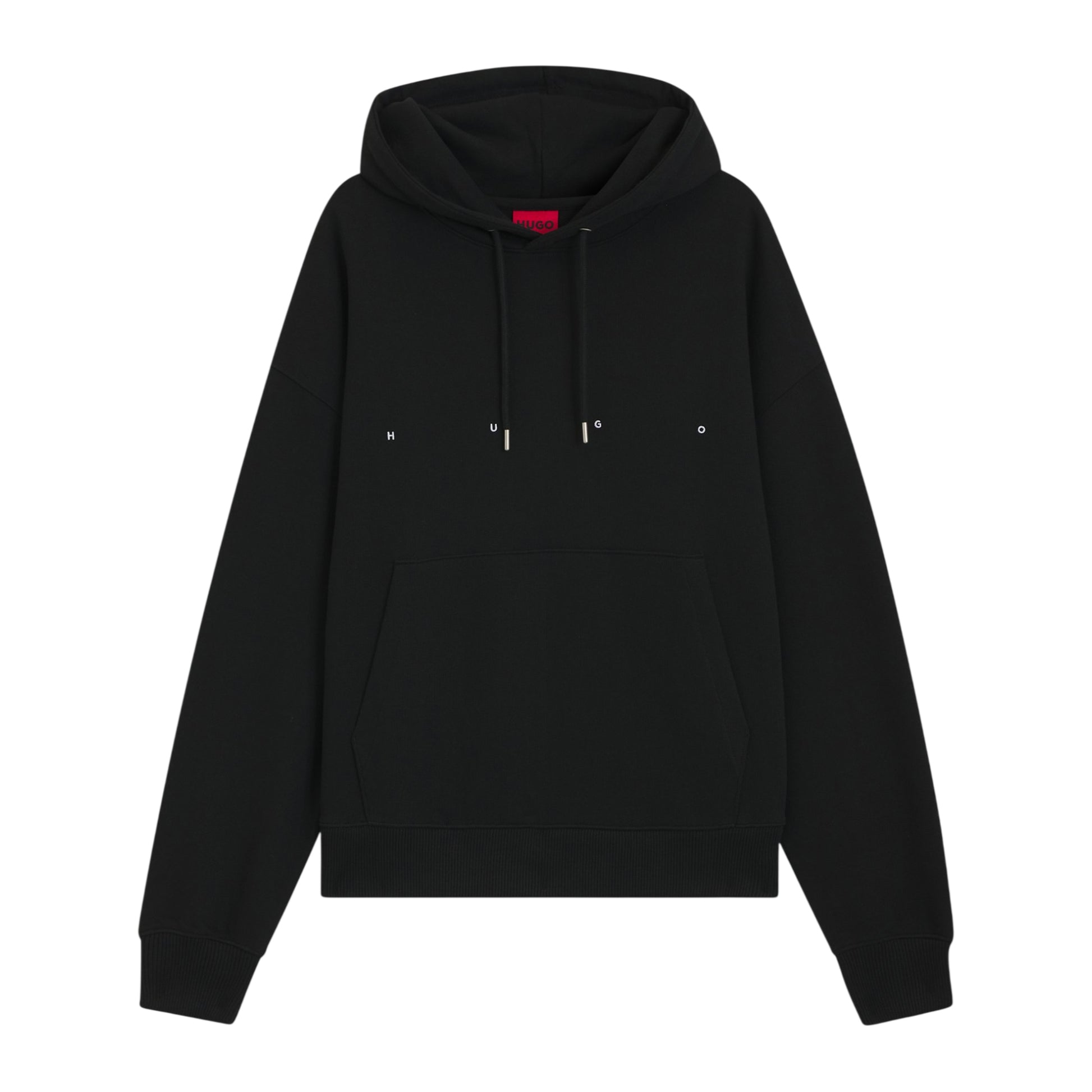 Black - Front - Hugo Unisex Adult Doland Hoodie