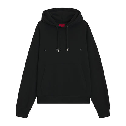 Black - Front - Hugo Unisex Adult Doland Hoodie
