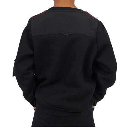 Jet Black - Back - Brave Soul Boys Chest Pocket Sweatshirt
