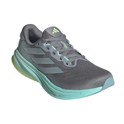Grey-Aqua - Side - Adidas Womens-Ladies Supernova Rise 2 Running Shoes