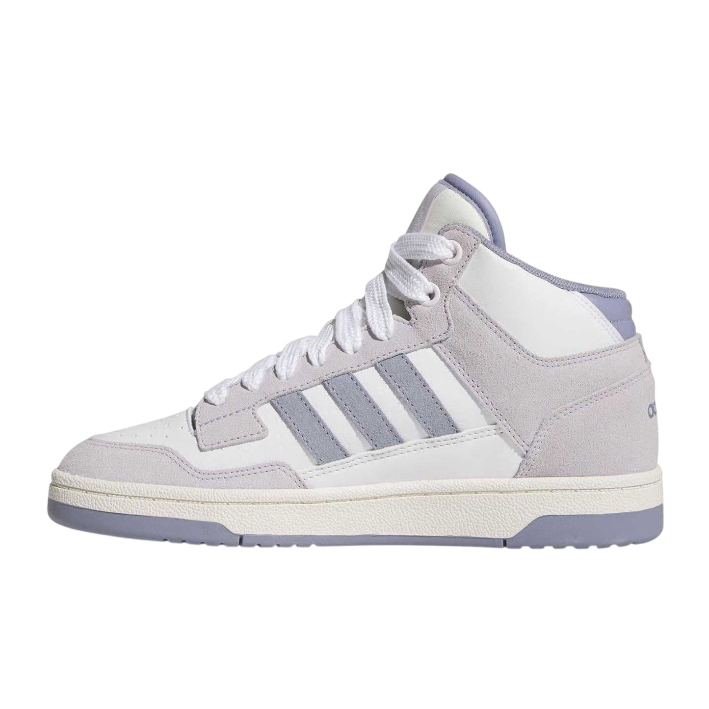 White-Lilac - Side - Adidas Womens-Ladies Rapid Court Trainers