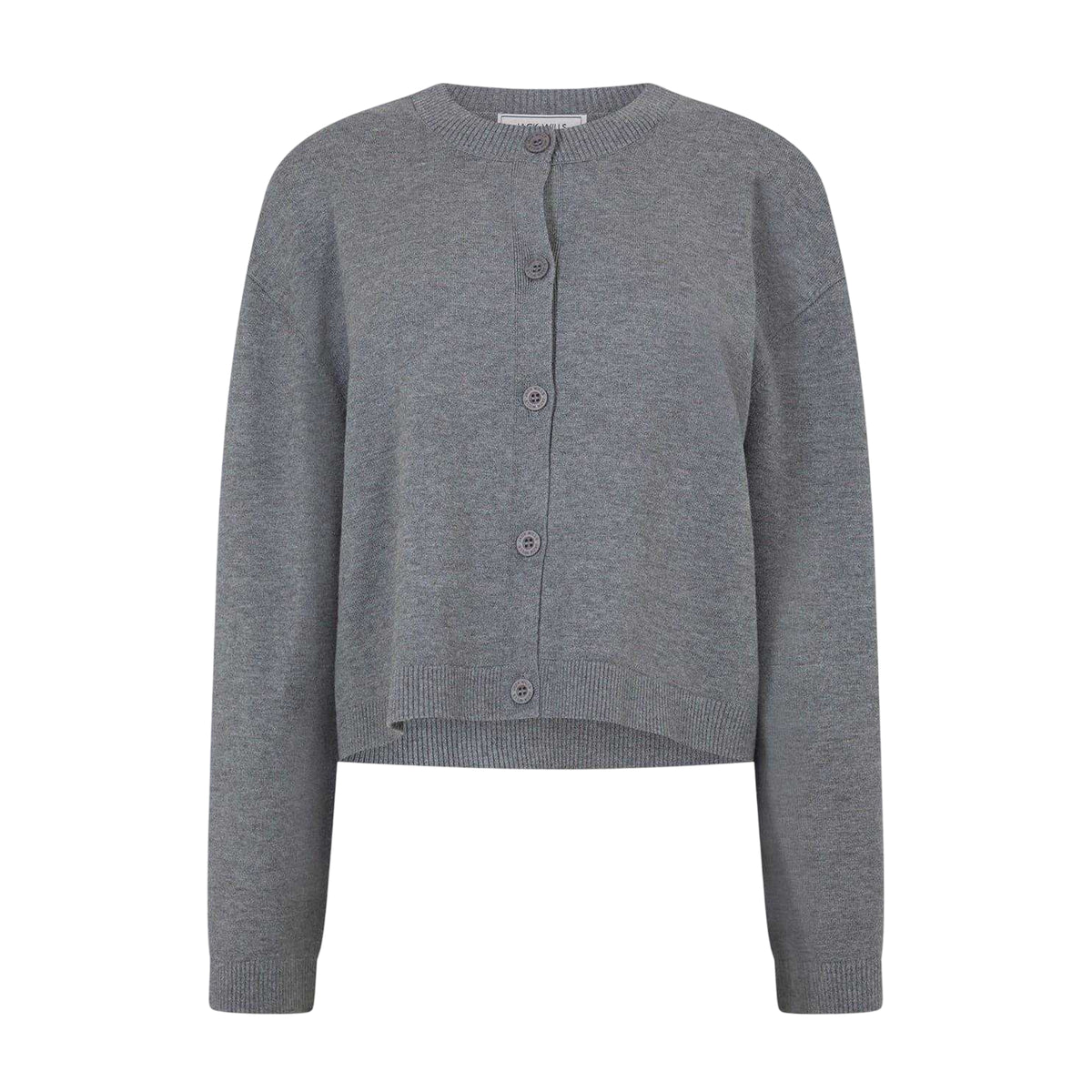 Charcoal - Front - Jack Wills Womens-Ladies Drop Shoulder Cardigan