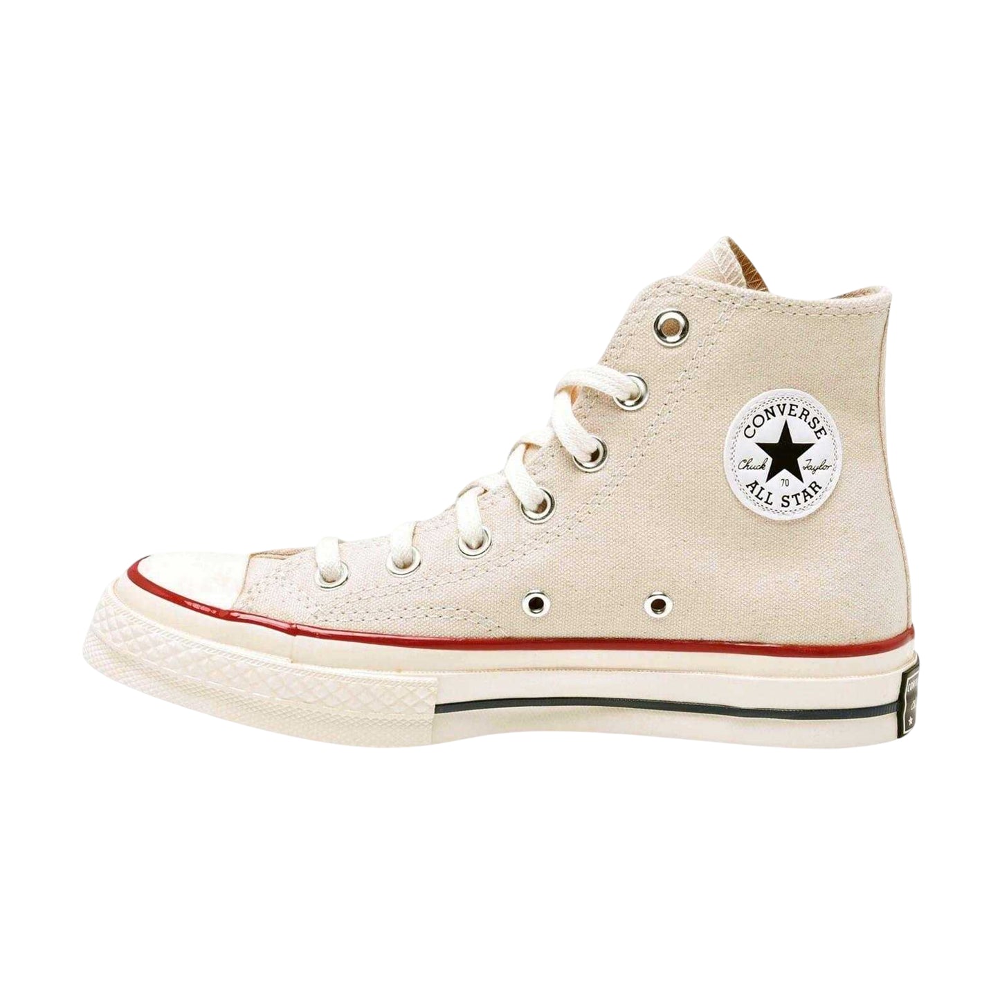 White-Garnet - Side - Converse Womens-Ladies Chuck 70 Canvas High Top Trainers