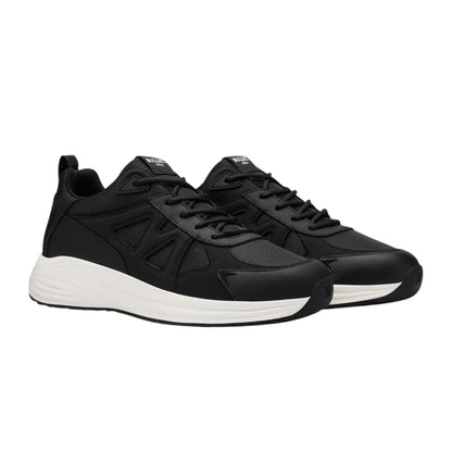 Black - Side - Mallet Mens Angel Leather Trainers