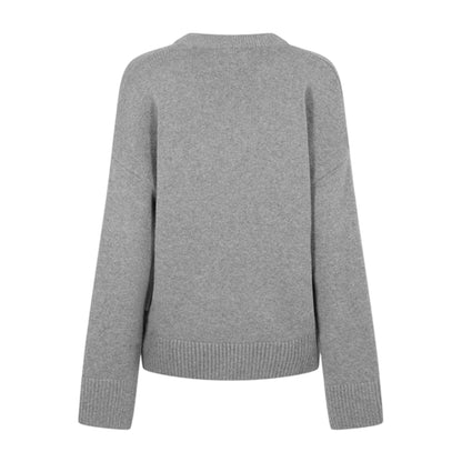 Charcoal - Back - Jack Wills Womens-Ladies Drop Shoulder Jumper