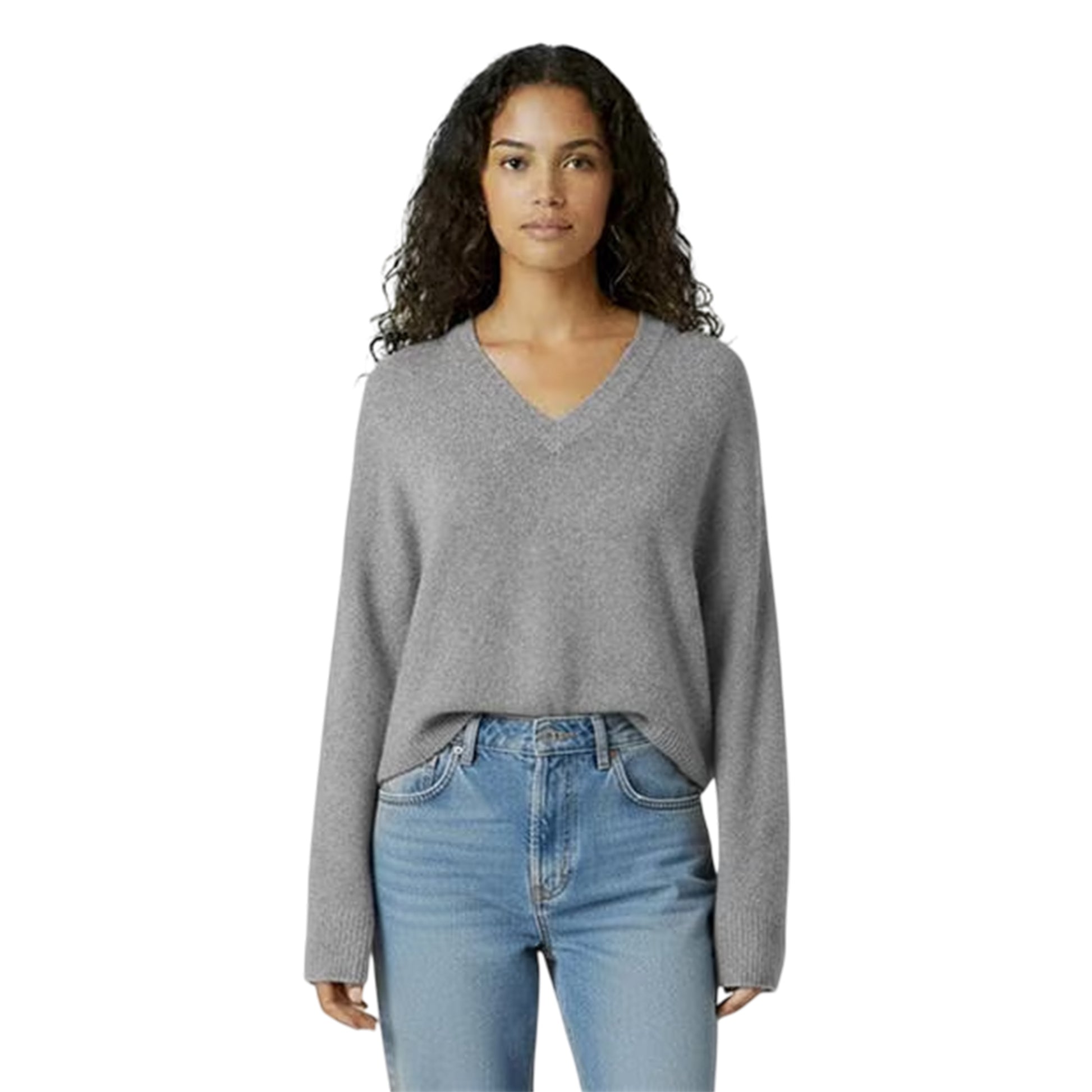 Charcoal - Side - Jack Wills Womens-Ladies Drop Shoulder Jumper