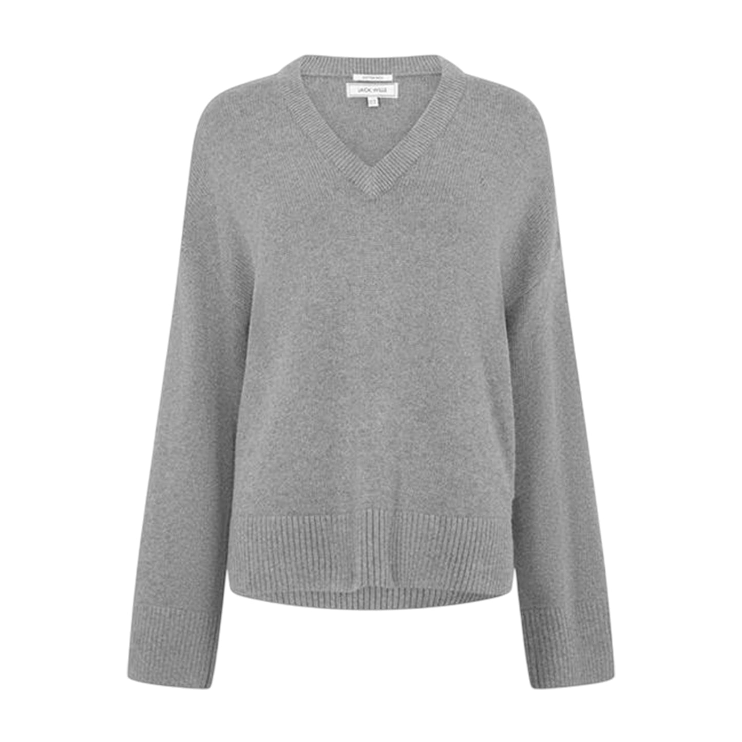 Charcoal - Front - Jack Wills Womens-Ladies Drop Shoulder Jumper