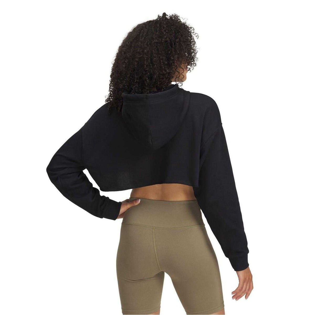 Black - Back - Under Armour Womens-Ladies Drawstring Hoodie