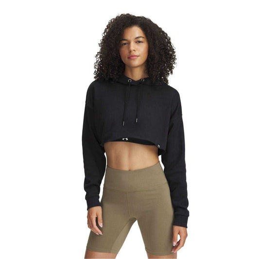 Black - Front - Under Armour Womens-Ladies Drawstring Hoodie