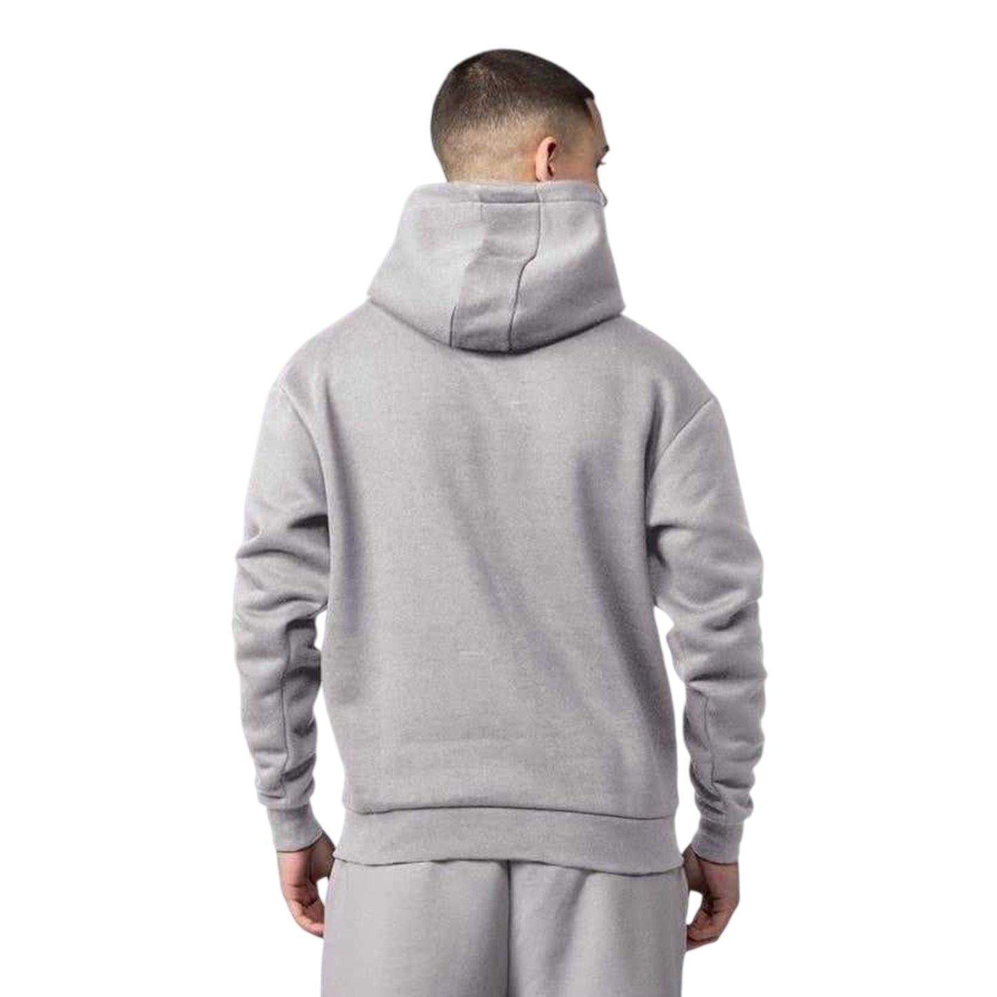 Grey - Back - Mercier Unisex Adult Drop Sleeve Hoodie