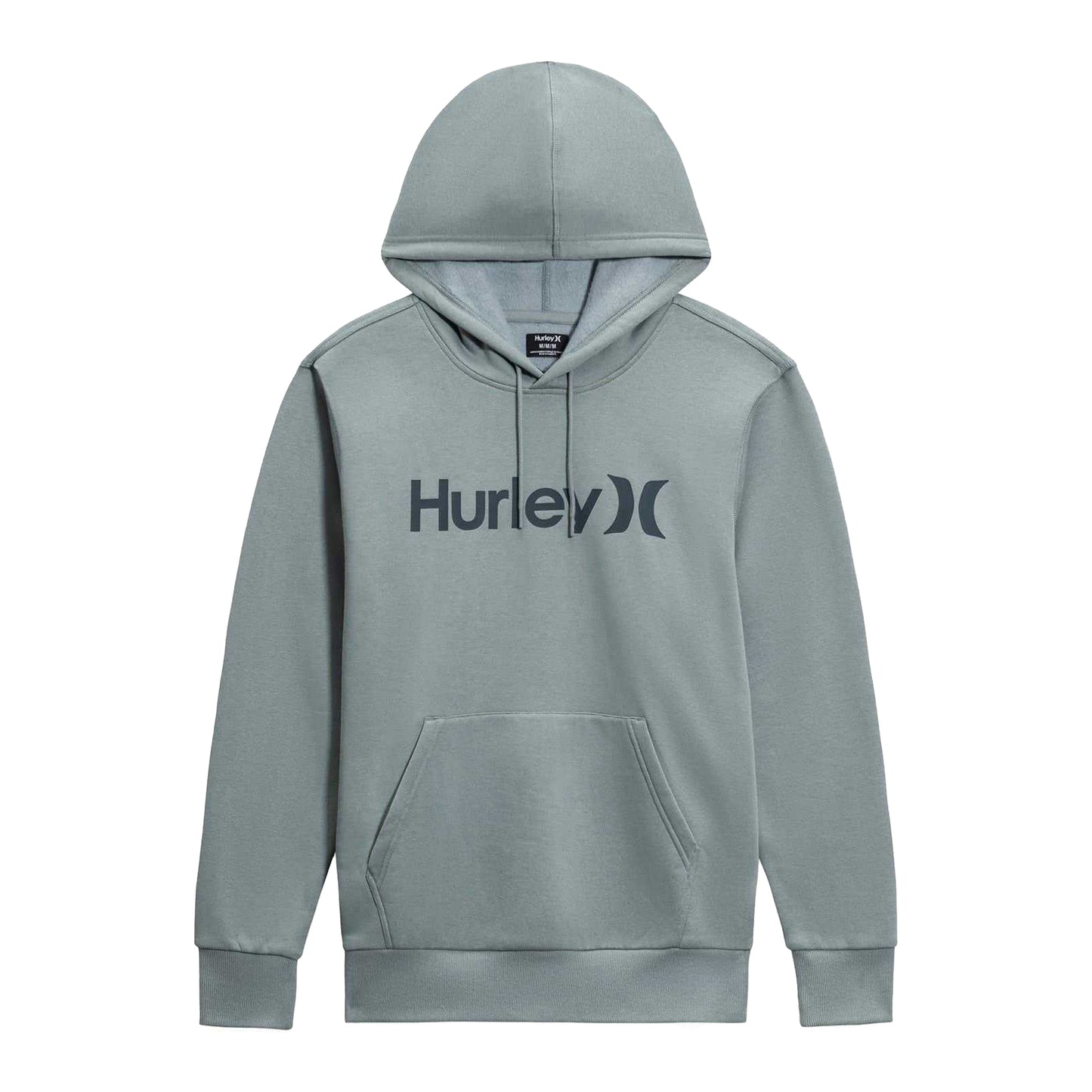 Grey-Blue - Front - Hurley Mens Logo Printed Regular Hoodie