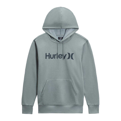 Grey-Blue - Front - Hurley Mens Logo Printed Regular Hoodie
