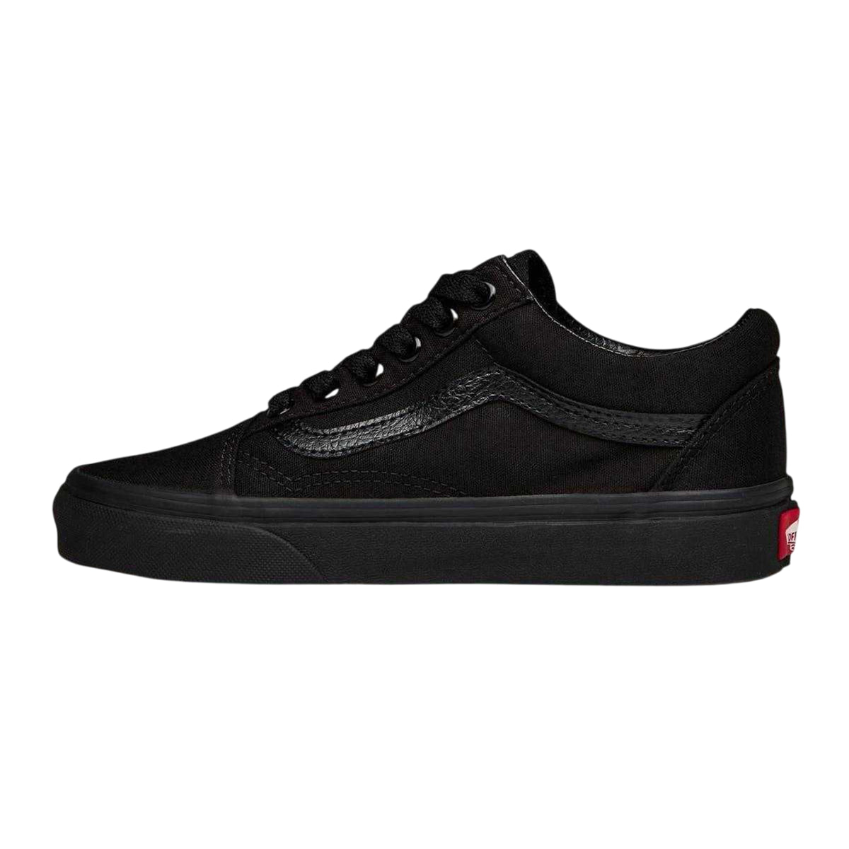 Triple Black - Side - Vans Womens-Ladies Old Skool Suede Platform Shoes