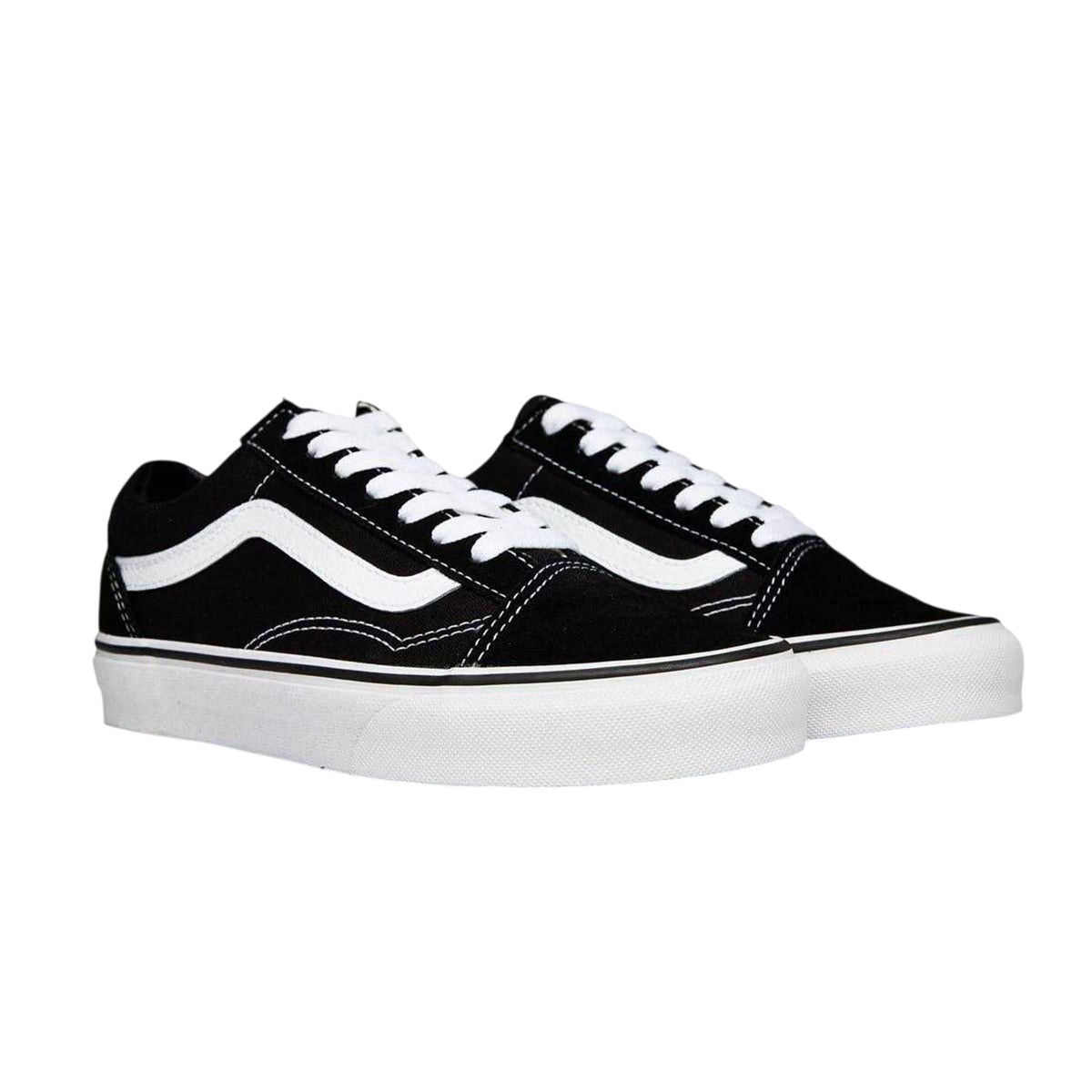 Black-White - Lifestyle - Vans Womens-Ladies Old Skool Suede Platform Shoes