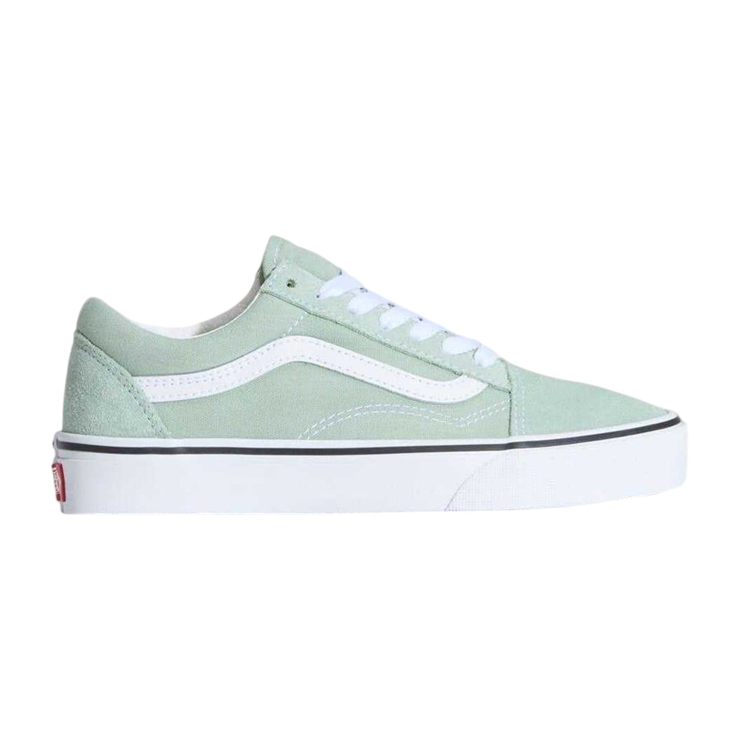 Frost Gray - Front - Vans Womens-Ladies Old Skool Suede Platform Shoes